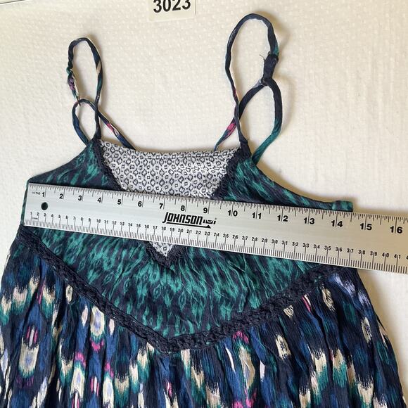 Xhilaration Women Dress M Blue Geometric Sundress Sleeveless - Picture 3 of 7